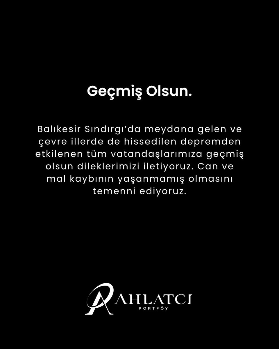Balıkesir Sındırgı’da meydana gelen ve çevre illerde de hissedilen depremden etkilenen tüm vatandaşlarımıza geçmiş olsun dileklerimizi iletiyoruz. Can ve mal kaybının yaşanmamış olmasını temenni ediyoruz.
