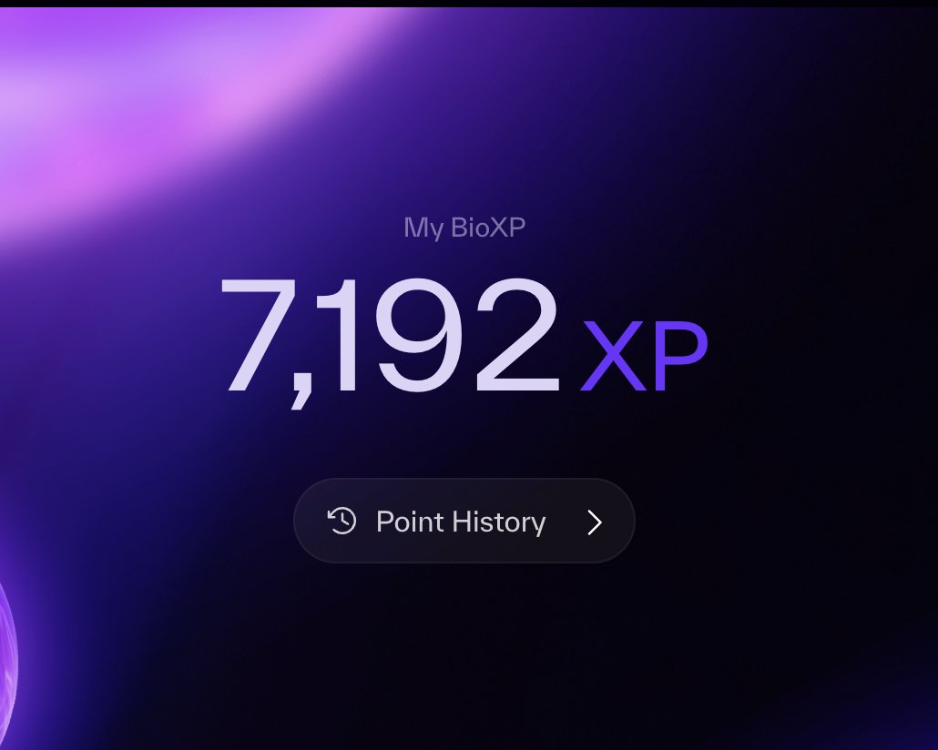 Ore.web3 💎 (@0reweb3) on Twitter photo gBio guys. The BioXP I earned from staking has arrived. <a href="/BioProtocol/">Bio Protocol</a>
We’re still at a very early stage. It seems the engagement points haven’t been credited yet.
We’ll experience together how the process unfolds once those points are added.
So excited for fir launch! gBio guys. The BioXP I earned from staking has arrived. <a href="/BioProtocol/">Bio Protocol</a>
We’re still at a very early stage. It seems the engagement points haven’t been credited yet.
We’ll experience together how the process unfolds once those points are added.
So excited for fir launch!