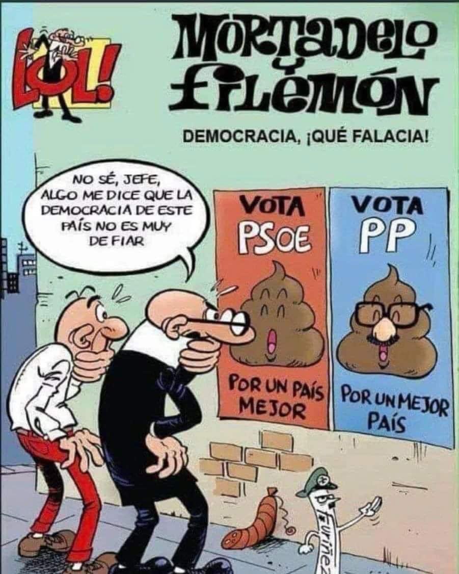 <a href="/guidoprincesa/">Samuel</a> Casi todos a excepcion de <a href="/vox_es/">VOX 🇪🇸</a> parecen ser titeres de un titiritero en Europa, llamado #VonderLeyen, quien a su vez es el titere favorito en el viejo continente, del #DeepState americano.

#PP = #PSOE