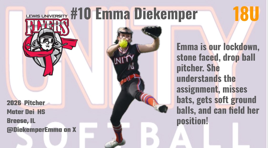 Year TWO for <a href="/LewisSoftball/">Lewis Softball</a> COMMIT #10 <a href="/DiekemperEmma/">Emma Diekemper</a> !!
