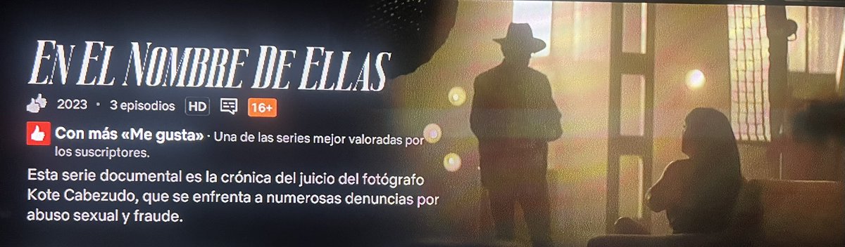 mario10oficial's tweet photo. “Con más Me Gusta. Una de las series mejor valoradas por los suscriptores”

¿Cuántas veces habéis visto esa reseña en una serie de NetFlix? Yo nunca antes. Solo en #EnElNombreDeEllas.

Mientras, los lobos de San Sebastián siguen queriendo imponer el silencio mediático.

Caerán… https://t.co/rA4ig5cUMY