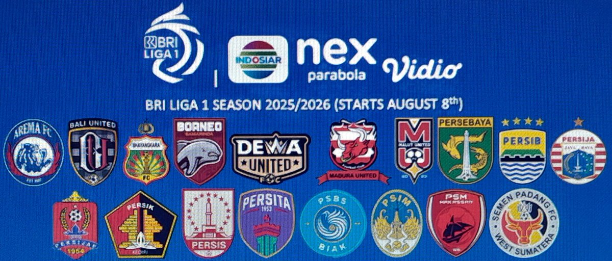 BRI Liga 1 Season 2025/2026 ⚽️🇮🇩 (August 8th) Indosiar, Nex Parabola &amp; Vidio
#BRILiga1 #2025 #2026
#Indosiar #NexParabola #Vidio