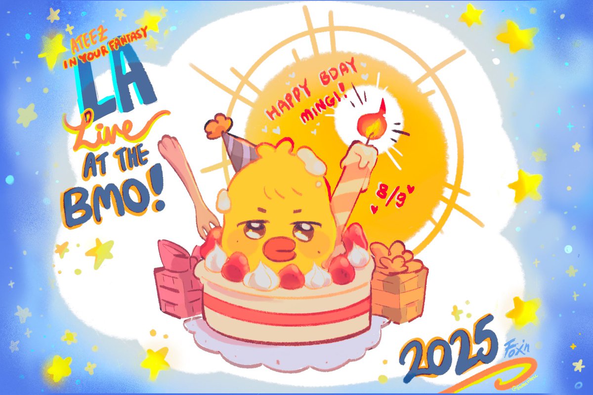 gochuvibeu's tweet photo. Full art for the mingi bday freebies i gave out ysterday :’) i had such a good time everyone was so nice 😭 #ATEEZinLA #ATEEZfanart #MINGIDAY https://t.co/tpBa2iwVf0