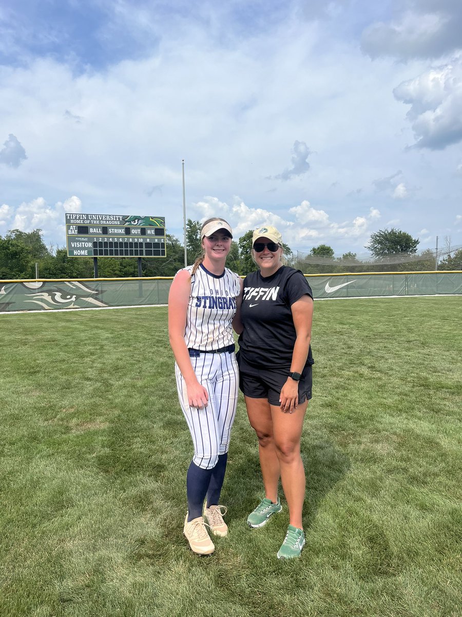 I got to see my future teammates at camp today! <a href="/KallieEckel/">Kallie Eckel 2026</a> <a href="/CuginiIzzy/">Elizabeth (Izzy) Cugini</a> <a href="/BrookeCarden14/">Brooke Carden</a> and my Stingrays teammate <a href="/BrynnHysong2027/">BrynnHysong2027</a>!! <a href="/TiffinUSoftball/">Tiffin University Softball</a> <a href="/Paige_McMenemy/">Paige McMenemy</a> <a href="/MeganMcMenemy25/">Megan (McMenemy) Bammann</a> 💚🤍