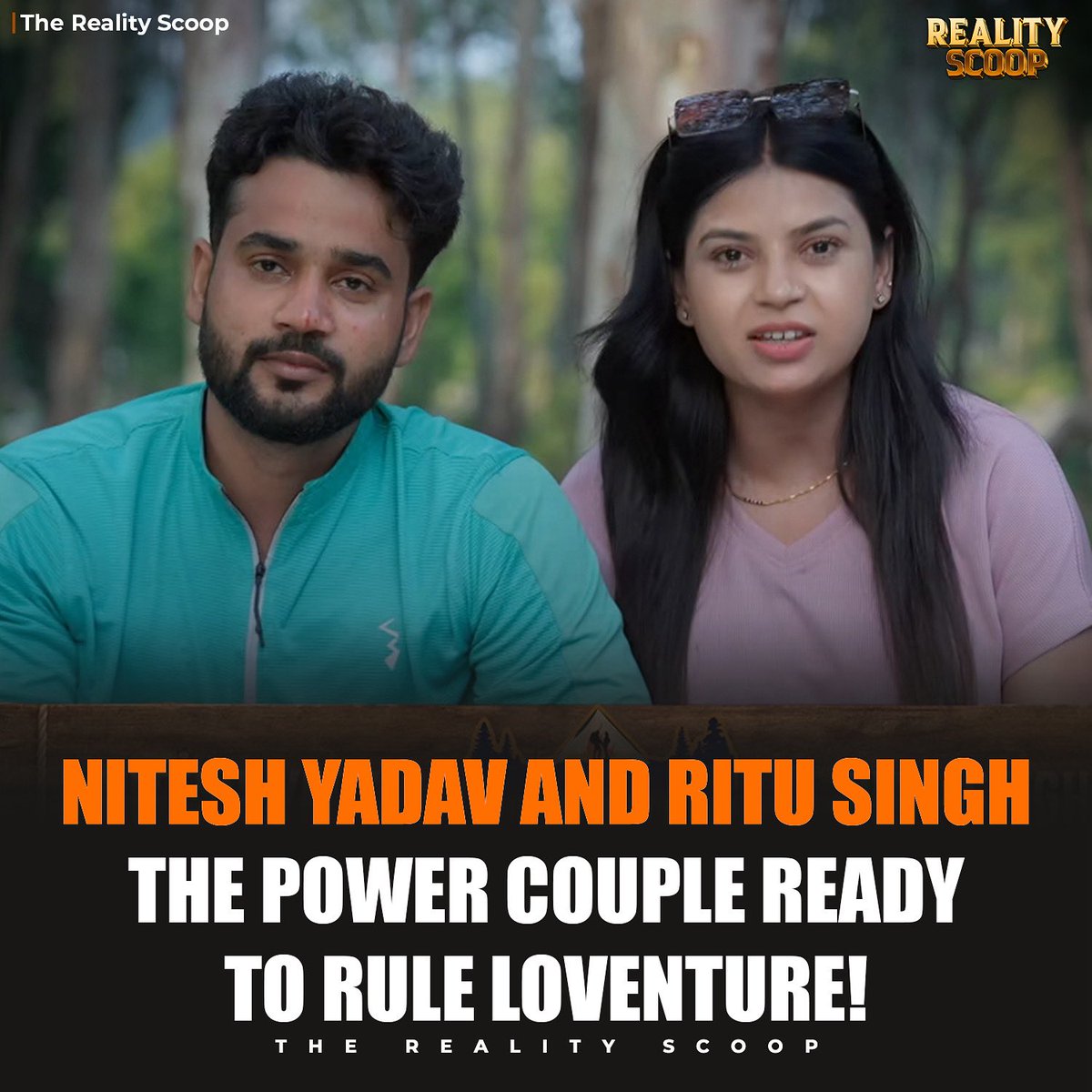 reality_scoop_'s tweet photo. From real life to the reality stage! 💑✨ Nitesh Yadav &amp; Ritu Singh are bringing their strong bond and unbeatable teamwork to JioHotstar’s Loventure. Will this husband-wife duo outshine the competition? 🏕️❤️
#Loventure #NiteshYadav #RituSingh #CoupleGoals #RealityShow #Hotstar https://t.co/WiYlW4DSQo