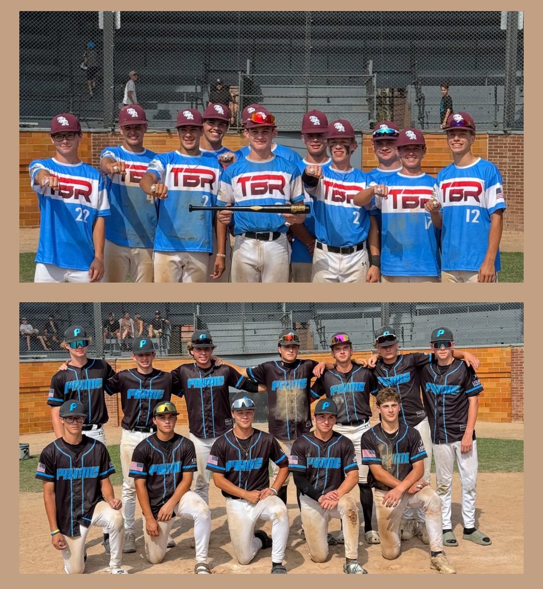 TBR 15u National Championship 
Champions: TBR Cooperstown Scout
Runner-Up: Prime Baseball Tallo 
What a weekend of ball and thanks to all the excellent teams that came out! <a href="/PrimeTalloSRQ/">PrimeBaseballTallo</a> <a href="/scott_dukate/">Scott Dukate</a>