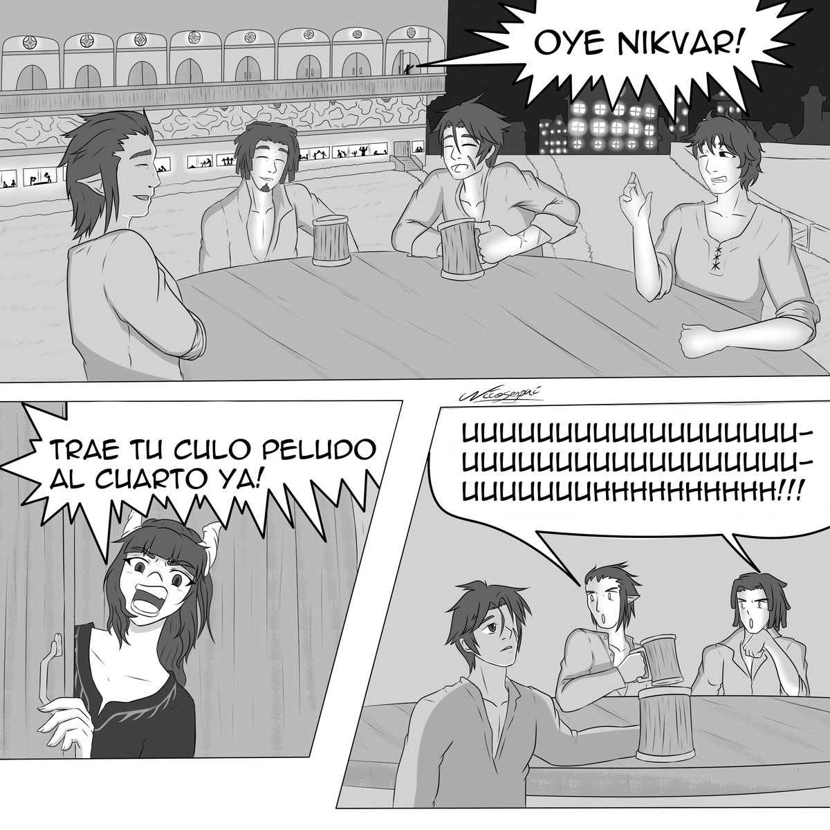 Nikosenpai9's tweet photo. Vi esto en internet y quería hacer uno así parecido pero con los personajes de DnD
un comic rapidito
#dungeonsanddragons #dndart #dndcharacter #mangas #cómic #meme https://t.co/yjlPx04cnz