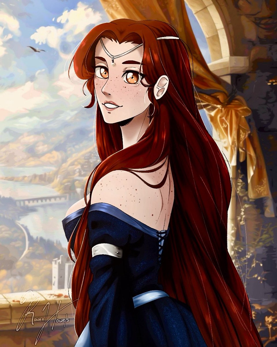 RavenHowels's tweet photo. The portrait of Lady Katherin. 

#DnDcharacter #DnD #oc #originalcharacterart #art #drawingart https://t.co/NvKLIrFcbN
