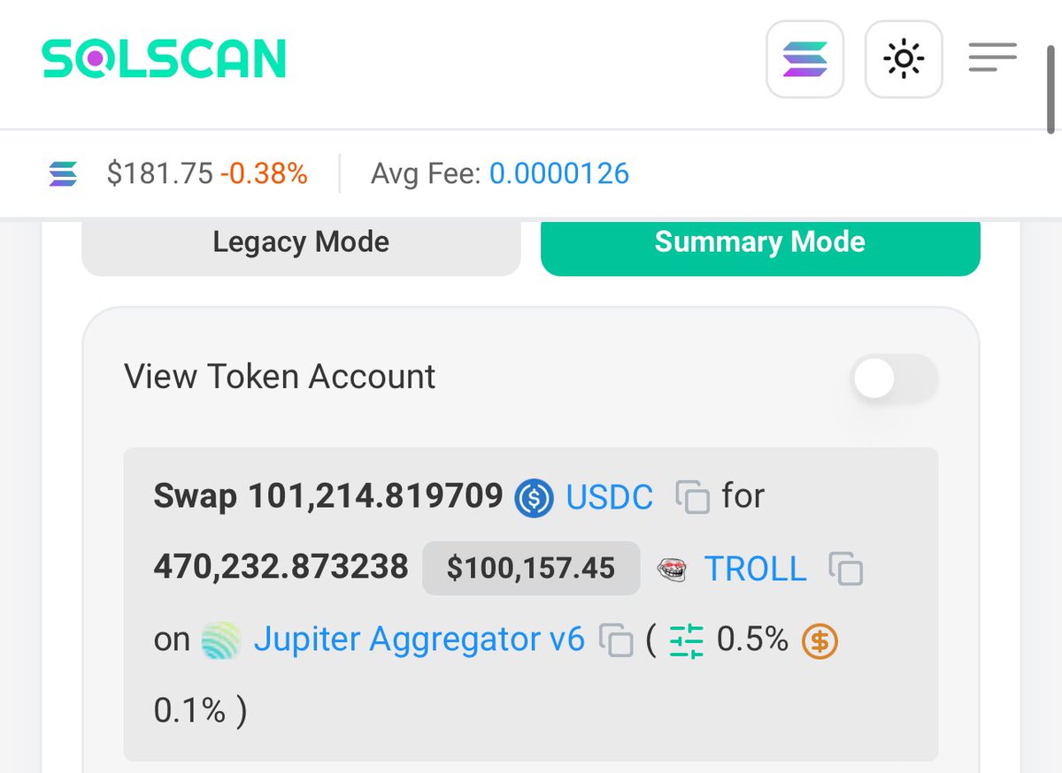 LeverageWeb3's tweet photo. Whale holding $400k in wrapped ETH &amp; $400k in $PENGU

Apes $100k into $TROLL in one clip https://t.co/SjdXES28TD