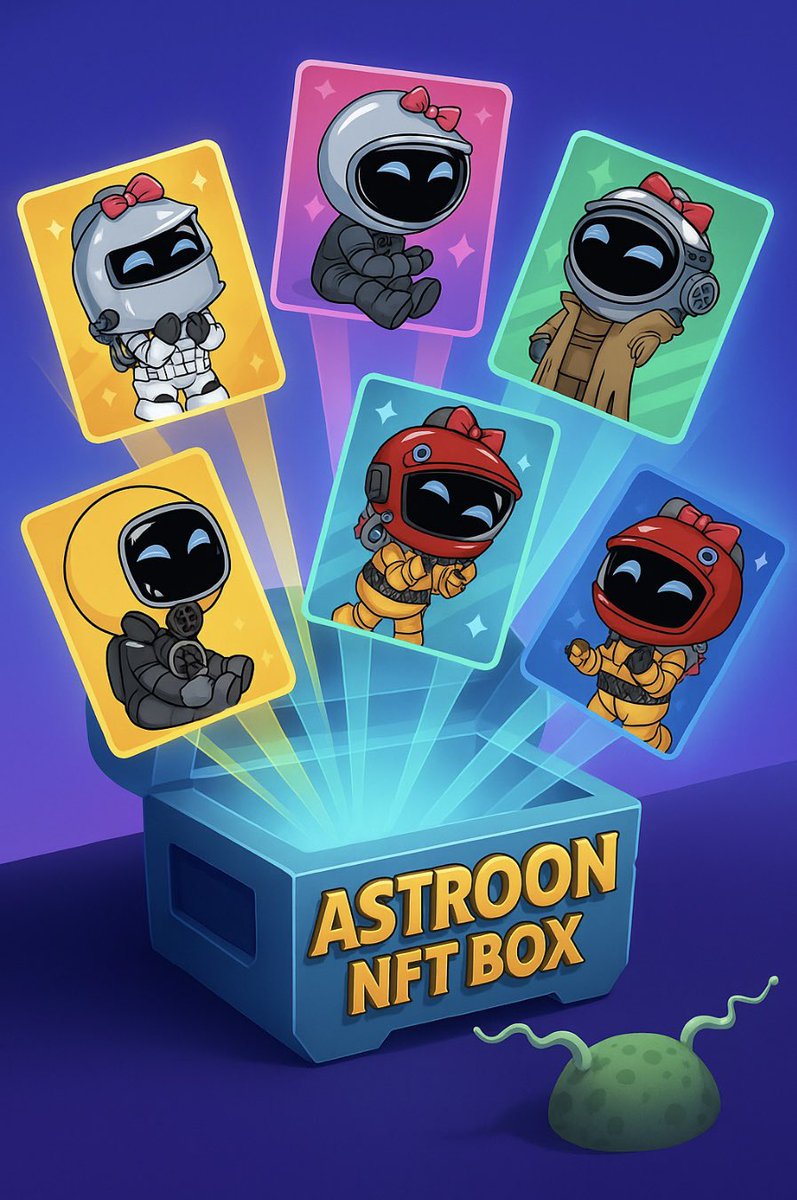 🔑 Open your treasure… because the most valuable secrets of the Astroon universe are about to be revealed! 🚀💎
Our upcoming NFT collection is packed with legendary characters ready to leap out of the box. 🌌✨
Are you ready? 👀

#Astroon #NFT #ComingSoon