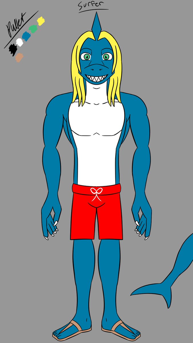Thanatos13offic's tweet photo. Another #mascot #Surfer the #shark
#netrunners #runthenet #art #oc #mascot #community https://t.co/8HO7CUXIWL