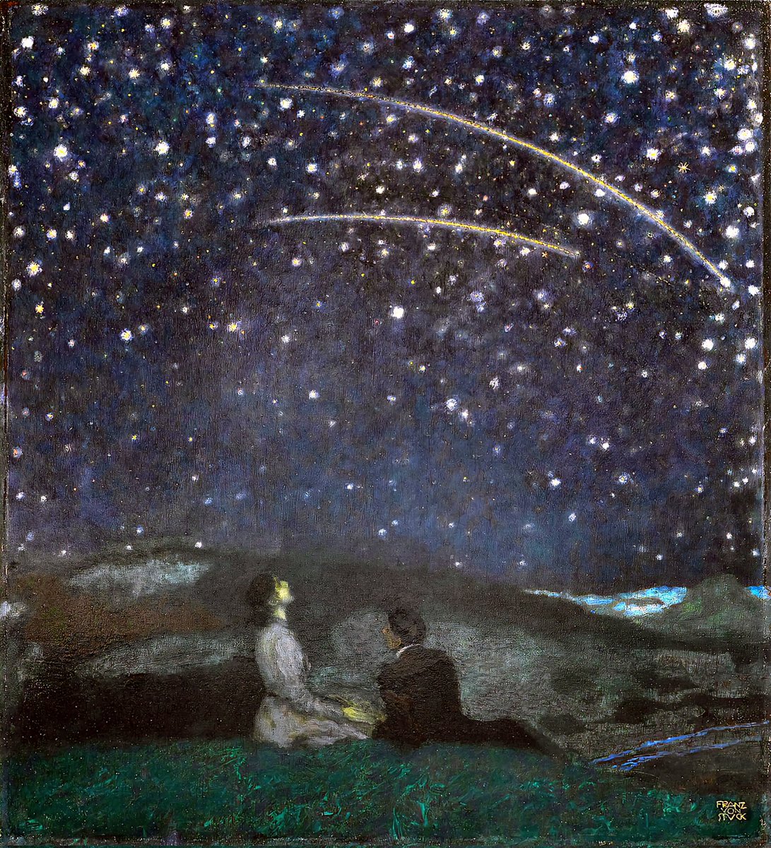 GuernseyJuliet's tweet image. #ShootingStars 
Make a wish... 🤞

"I throw wishes into the night
and wait for the stars 
to catch them."
Christy Ann Martine 

🖌Franz von Stuck, Shooting Stars, 1912

@AlessandraCicc6 
@BrindusaB1 
@gherbitz 
@DEOLINDAMA93701 
@artmajcar 
@Alessan52543255 
@Jansonb999
