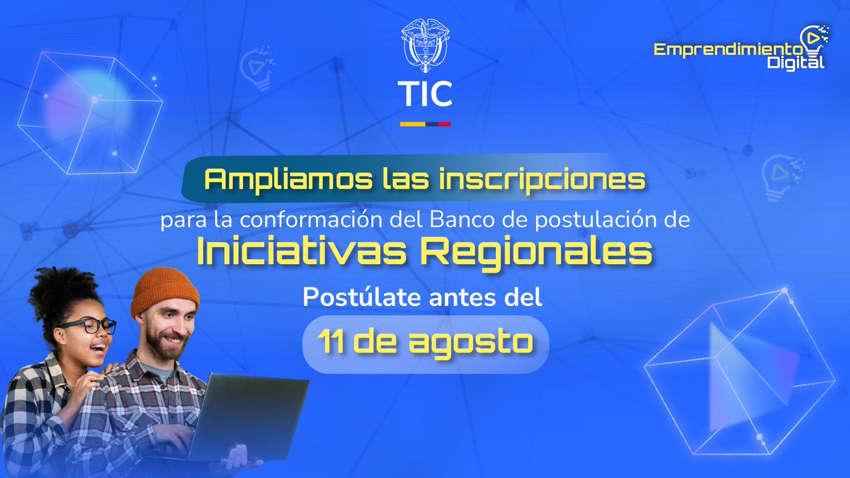 @Transforma_Dig (@transforma_dig) on Twitter photo #EmprendimientoDigital | El futuro digital se construye desde sus territorios. 💪Sabemos que las ideas poderosas también nacen en lo local.
🌱 Incuba tu iniciativa con el respaldo del <a href="/Ministerio_TIC/">Ministerio TIC</a> y potencia una visión regional con impacto nacional. mintic.gov.co/portal/inicio/… #EmprendimientoDigital | El futuro digital se construye desde sus territorios. 💪Sabemos que las ideas poderosas también nacen en lo local.
🌱 Incuba tu iniciativa con el respaldo del <a href="/Ministerio_TIC/">Ministerio TIC</a> y potencia una visión regional con impacto nacional. mintic.gov.co/portal/inicio/…