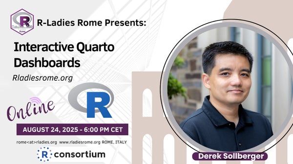 RLadiesRome's tweet image. 📊 Build interactive dashboards with R, Shiny &amp;amp; Quarto with @DerekSollberger !

Learn to filter, sort, &amp;amp; visualize data with style—perfect for research teams, businesses, &amp;amp; more. 

📅 Don’t miss it!
🔗 meetup.com/rladies-rome/e… 

#RStats #Shiny #Quarto #RLadiesRome @fgazzelloni