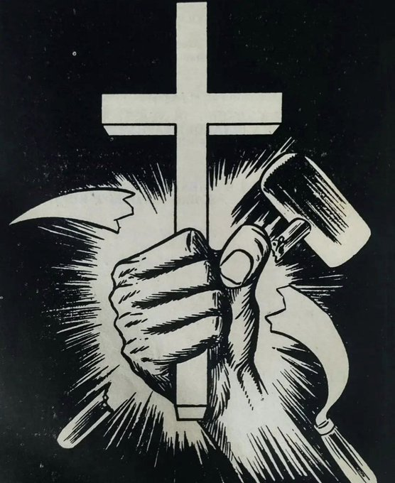 When the Spanish Civil War broke out in 1936, revolutionary mobs stormed churches &amp; persecuted the faithful.

One of the first things they did?
They opened fire on a statue of Jesus Christ.

Why? Because it was a war against God.

The Spanish Civil War &amp; Christ's Victory - a 🧵🇪🇸