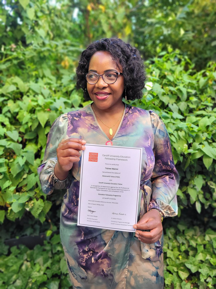 I’m happy to share that I’ve achieved the status of: AdvancedHE Fellow (FHEA) and Cardiff University Education Fellow