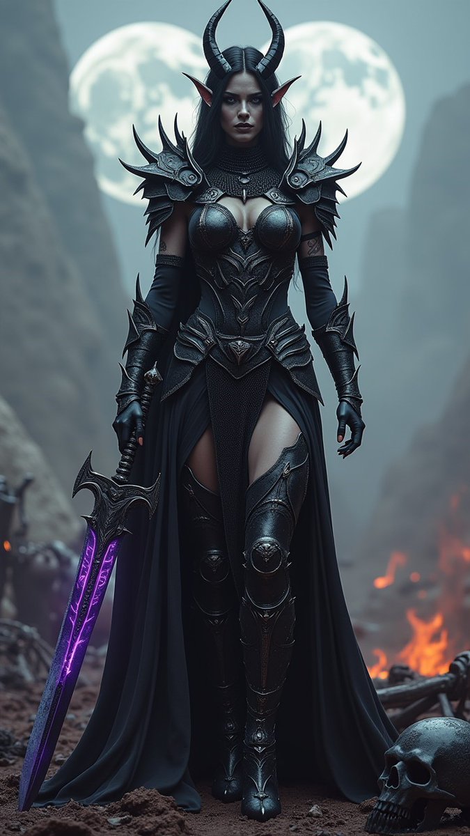 GoldenFalconsCC's tweet photo. Queen of Shadows and the Blade of the Abyss.
Would you dare meet her gaze on a full moon night?
#QueenOfShadows #BladeOfTheAbyss #DarkSovereign #MagicBlade #FantasyWarrior #art #aiart #aiartdaily #aiartworld #aiartgallery #FantasyArt #digtalart #aiartwork https://t.co/btAD1pqisy