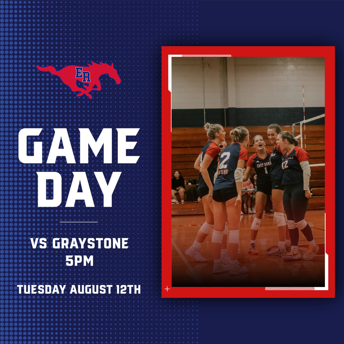 ERMustangsVBall's tweet photo. 🚨ITS THAT TIME🚨
Be there for our HOME OPENER this TUESDAY vs Greystone! We can't wait to see all of you! #ATAP https://t.co/NSrS5e0LR9