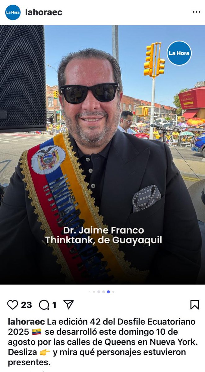 Gracias a <a href="/lahoraecuador/">La Hora Ecuador</a> por su seguimiento a la invitación del COMITÉ CÍVICO ECUATORIANO a celebrar las fiesta de nuestro Amador #Ecuador