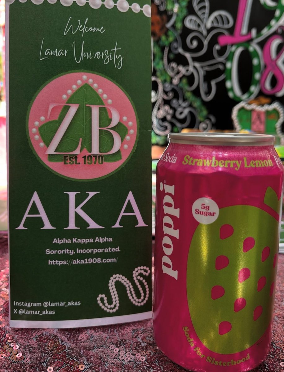 Huge thank you to <a href="/drinkpoppi/">poppi</a> for sending Zeta Beta the limited-edition Strawberry Lemon cans.
We loved sharing them with the student body and spreading sisterhood.🩷
#SisterhoodAndService
#DrinkPoppi #sodaforsisterhood