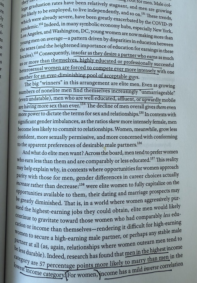 "The big 'winners' in this arrangement are elite men. Even as growing numbers of nonelite men find themselves increasingly 'unmarriageable,' men who are well-educated, affluent, or upwardly mobile are having more sex than ever." press.princeton.edu/books/hardcove…