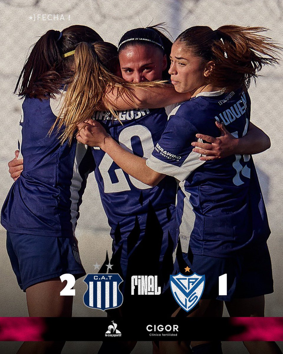 🏟️ #TalleresVélez | FINAL DEL PARTIDO

🔚 #𝗧𝗔𝗟𝗟𝗘𝗥𝗘𝗦 2-1 Vélez Sarsfield

⚽️ Brisa Jara y Juana Souto

🔵 #𝗩𝗮𝗺𝗼𝘀𝗧𝗮𝗹𝗹𝗲𝗿𝗲𝘀 #𝗝𝘂𝗻𝘁𝗮𝘀𝗧𝗼𝗱𝗼 ⚪