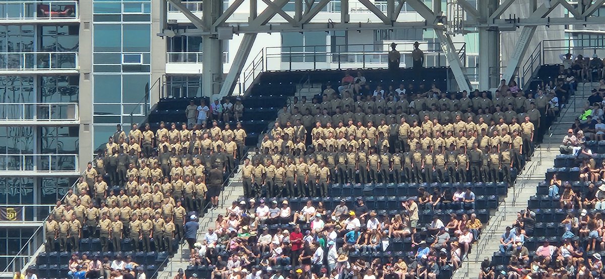 270 new Marines at today's Padres game...
