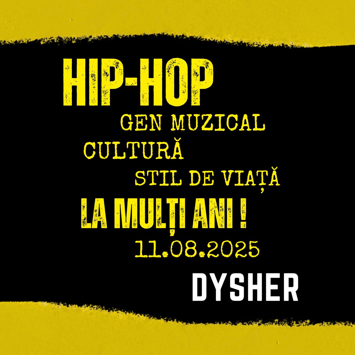 DysherOfficial's tweet photo. Sărbătorim 52 de ani de Hip-Hop.🥳
Mesaj de pace, iubire și unitate.😌
HIP-HOP Forever.🔊🎛️🎤🎧
Dysher vă salută! 🍺

#hiphopculture #52ndhiphop #birthday #worldwide #romania https://t.co/9yZgSo8tEE
