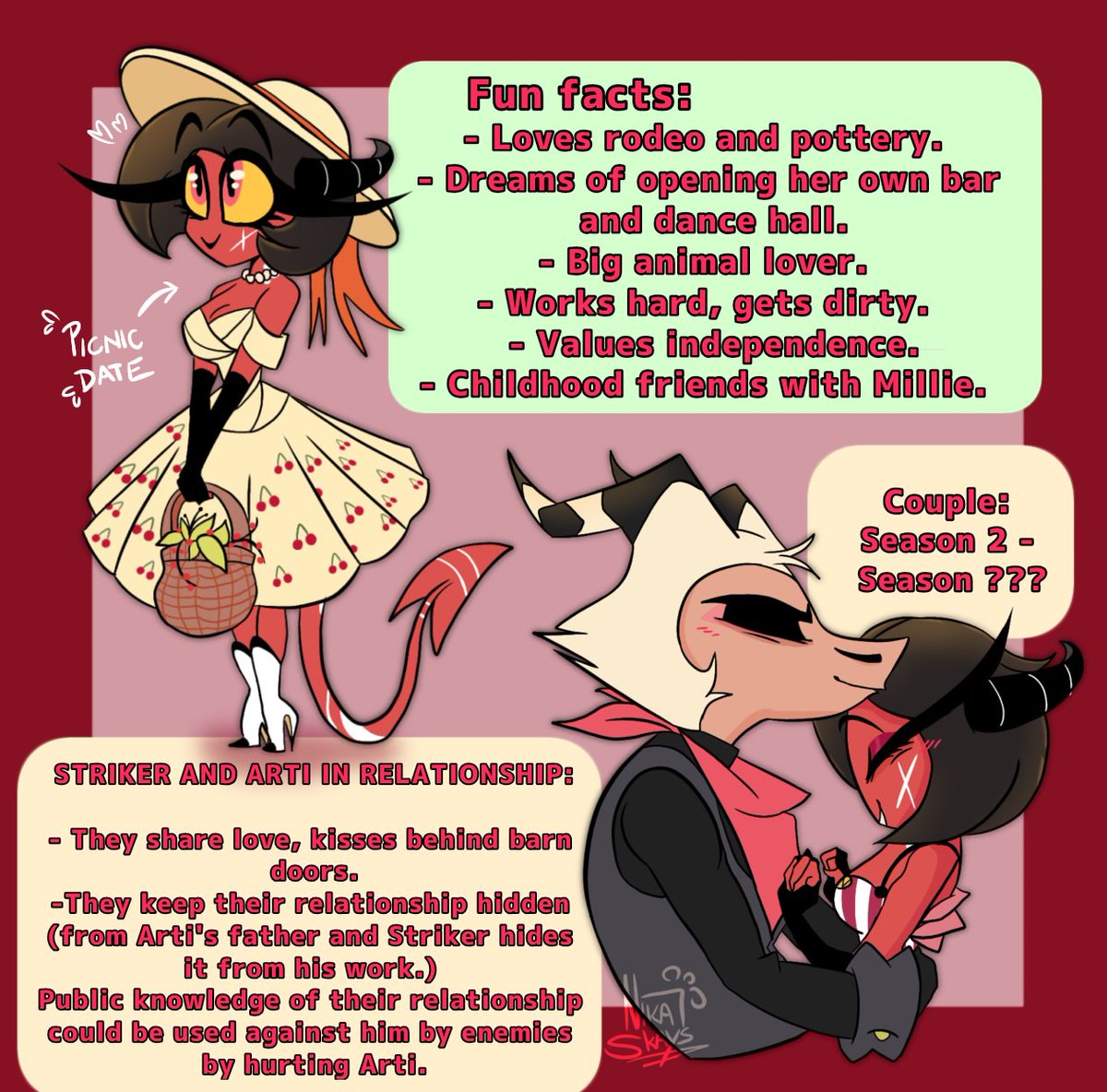 YEEHAWW NEW ARTI REF SHEET✨️⚘️🐎 Some added info too✨️

#HelluvaBoss #HelluvabossOC #HelluvabossStriker #Striker #HelluvaBossFanart #Ocxcanon