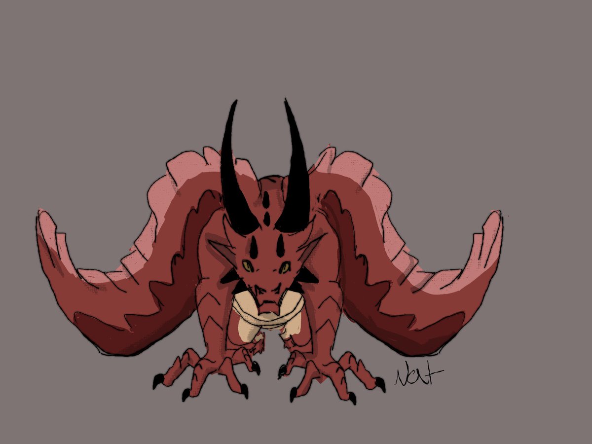 NatDrawz's tweet image. Day 10! FIRST BOSS! #Smaugust #Subjectively #Dragon #FirstBoss #Boss #RedDragon