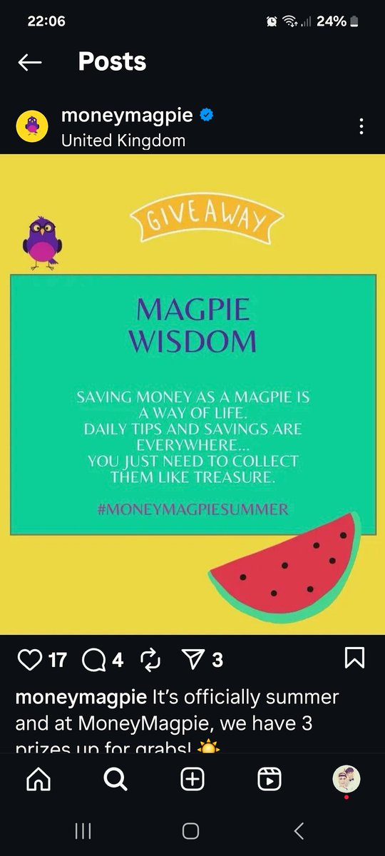 #MoneyMagpieSummer ☀️ <a href="/MoneyMagpie/">MoneyMagpie</a>