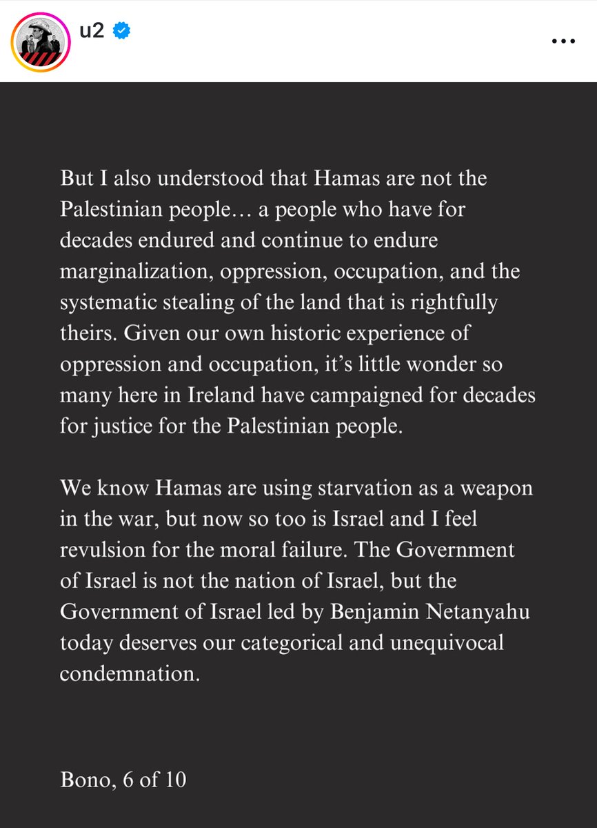 Bono of U2 gave celebrities a blueprint on how to criticize Israel without being antisemitic.

He didn’t ignore or justify Hamas’ sexual violence against Jews. He calls it what it is: evil.

He doesn’t downplay Hamas’ massacre and kidnapping of innocent Israelis. He mourns them.