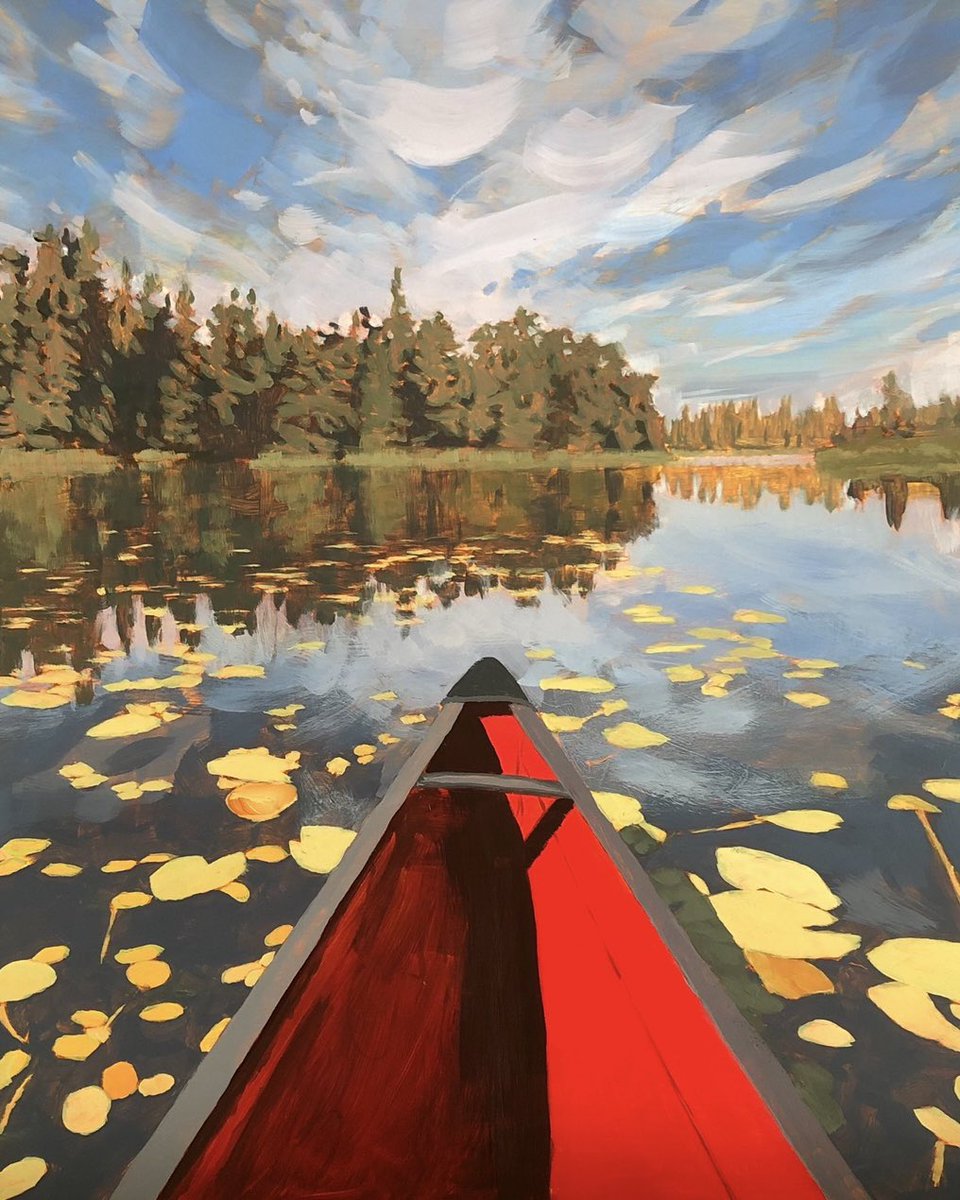 My painting GRASSY LAKE