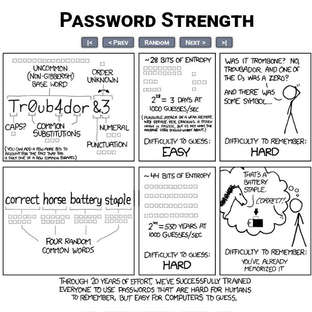 todayininfosec's tweet photo. 2011: The xkcd comic "Password Strength" was published. You might know it as the "correct horse battery staple" comic. https://t.co/WLuaJ4F2Nm