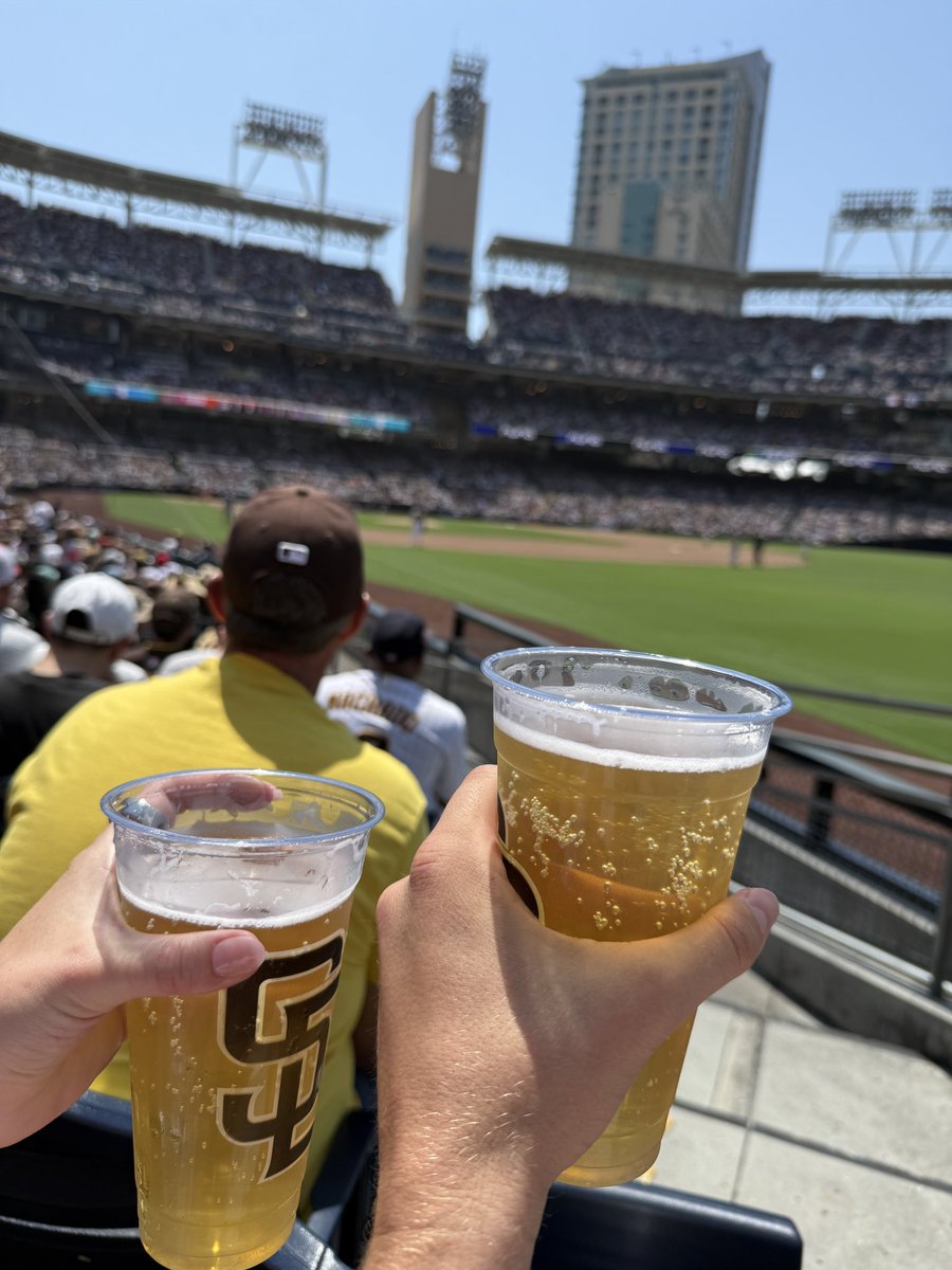 Nothing tastes better than $45 worth of light beer on a 75 degree San Diego Sunday at the ballpark 🍻