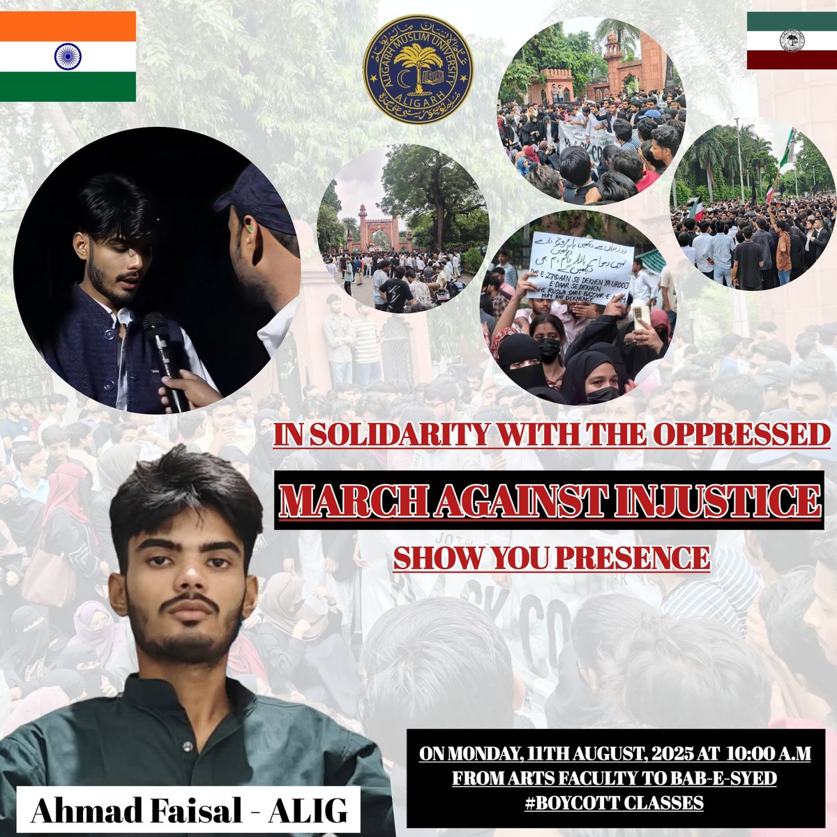 Faisal4Public's tweet image. We will keep raising our voices at Bab-e-Syed until our demands are met or until our last breath. #AMUProtest #FeeHikeRollback #AMU