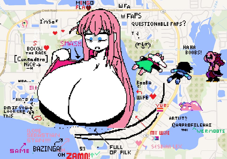 still surprised that Bocchi pic was popular enough for it to get smacked near Orlando, FL... thankies to the people who drew her there :&gt;

(also whoever wrote "We're Moots", please DM me cuz I have no idea who could that be lol)