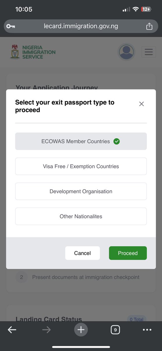 maxneto1's tweet photo. @nigimmigration @Nigeriaembassy2 @NigeriaEmbassy @NigeriaBerlin @DohaEmbassy @nigimmigration 
am applying for an exit card. However, I can’t proceed because “Nigeria” is not among the available countries in the dropdown menu. 
This is preventing me from completing my application, I would appreciate urgent resolve. 
See attached images for clarification. https://t.co/NhSSqTkN5x
