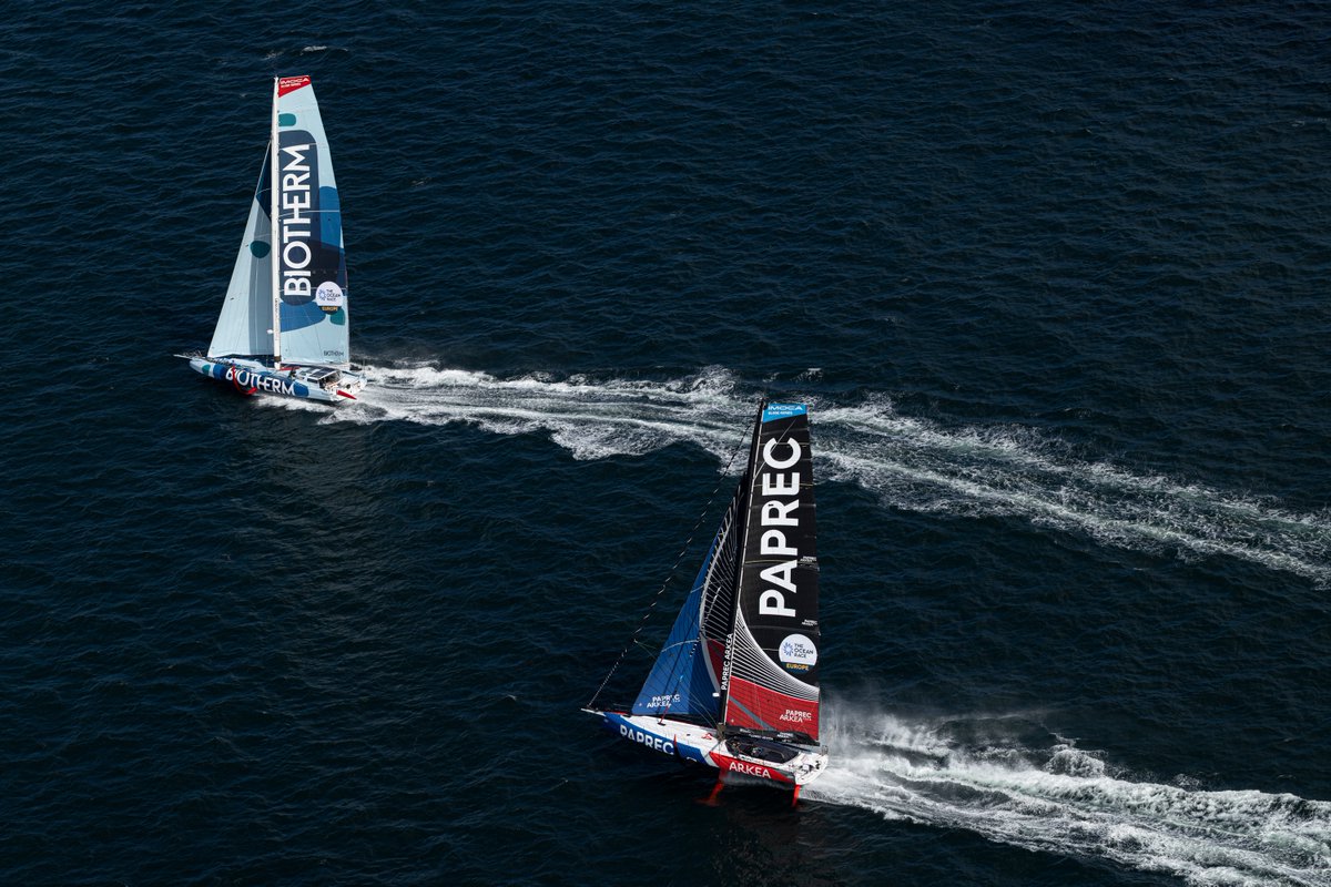 PaulMeilhat's tweet photo. The Ocean Race Europe - LEG 1 🌍 

Biotherm, leader de la flotte des @ImocaGS ce soir ! 💪🏻L’équipage reste focus 👊

 📸 Lloyd Images - Pictures of the start today 🤩

🗺📌 https://t.co/zvDm0GvlAU

#biothermsailingteam
@theoceanrace https://t.co/7MZDpKZ6fN
