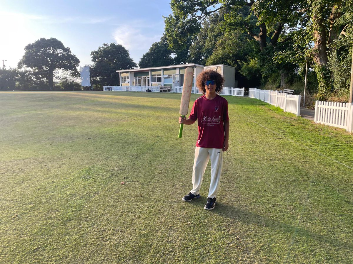 Another W this weekend, today was the 4s turn at Perranarworthal - winning by 46 runs. 

Highlights were 35* and 3-20 from U13 starlet Theo Anatol (pictured) and 56 and 2 wickets for debutant Rohit Walmiki!

A great all round performance - next Saturday the 4s welcome Truro.