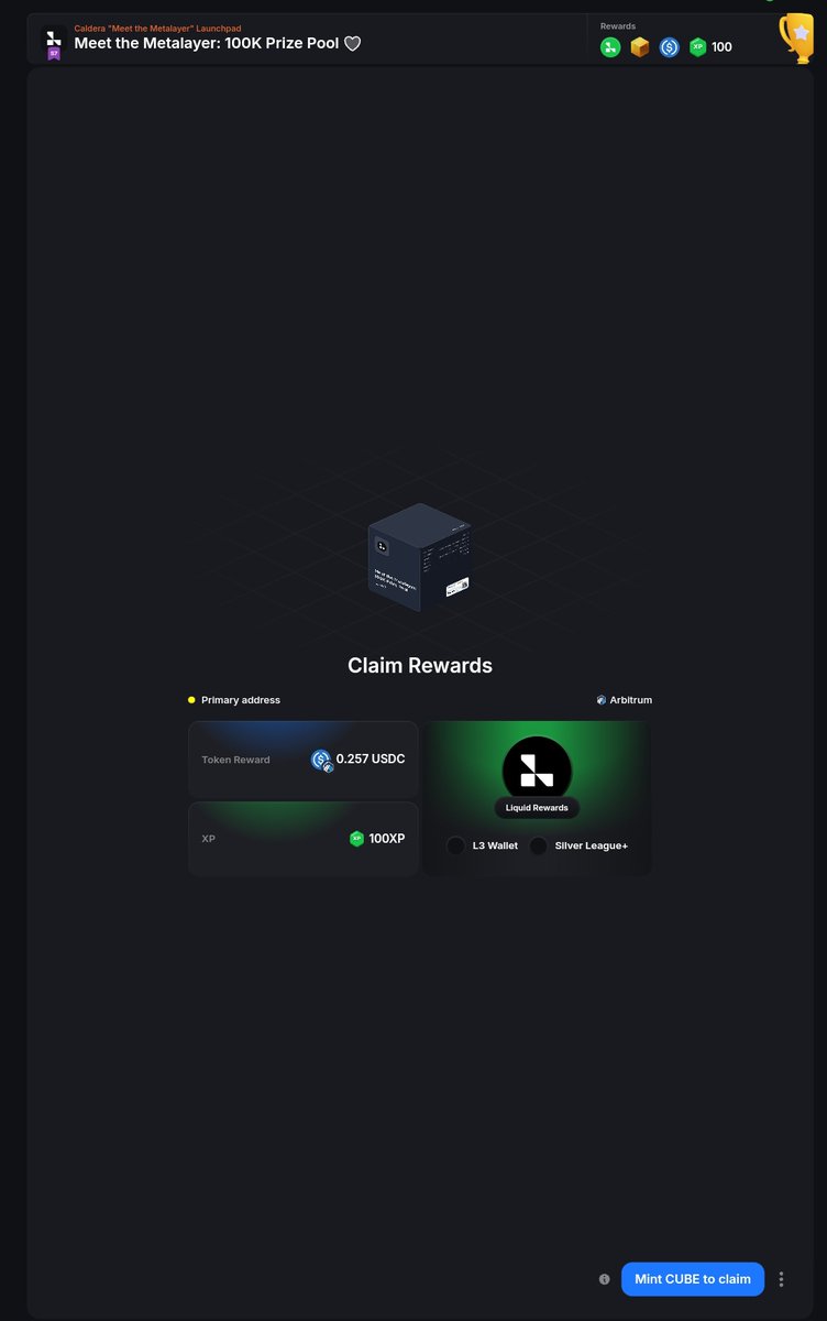 0xProudPaki's tweet photo. "Meet the Matalayer"  Compaign Reward from @Calderaxyz &amp; @layer3xyz 😛
$100K price pool 😜
We spend 5$ to 10$ 🚀
Got 0.257 USDC 😂
and for claiming this huge reward you also pay 0.25$ + fee 😁
What a scam project with scam ecosystem Projects. 😱
#CalderaScam
#LayerScam
@GiveRep https://t.co/yYqvuyNidt