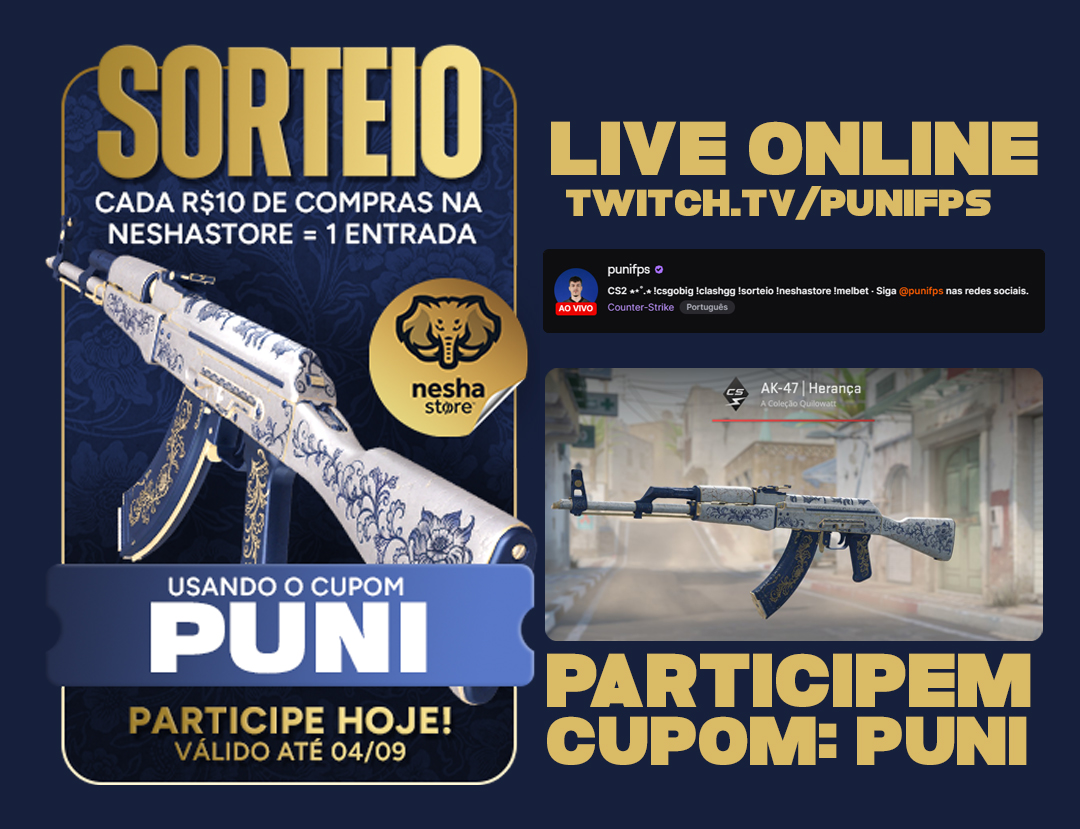 Victor Marques (@punifps) on Twitter photo Live online 🎬
feat <a href="/eobadran/">Nicollas “Badran” Ferreira 🎰</a>
@neshastore @burnggoficial
Twitch·tv/punifps Live online 🎬
feat <a href="/eobadran/">Nicollas “Badran” Ferreira 🎰</a>
@neshastore @burnggoficial
Twitch·tv/punifps