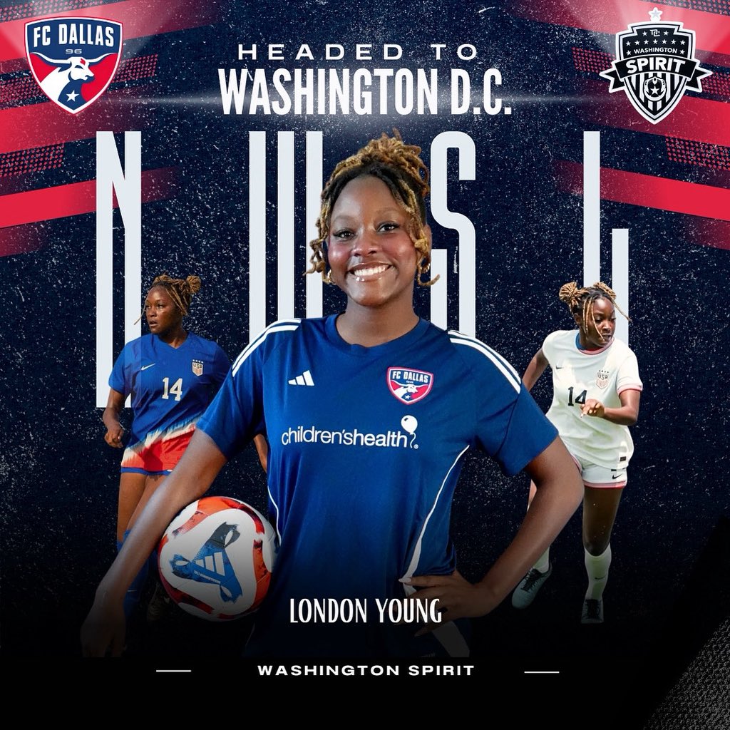 FCDGirlsECNL's tweet photo. 🚨 Big news out of the 08NL squad! 🚨
Massive congratulations to our rock-solid center back London Young on her invite to train with Washington Spirit this week!

We’re so proud of you London — go show them what you’re made of! 💪⚽️🔥

#DTID #NWSL #WashingtonSpirit https://t.co/yOYkeJa1UP