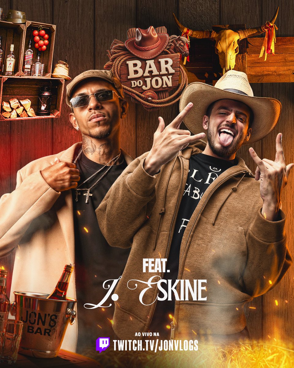 Jonvlogs's tweet photo. BAR DO JON ft. J ESKINE!

Hoje, 20h ~ 20:30h!

Espero vocês 🫶 https://t.co/vx2OeY1XMd