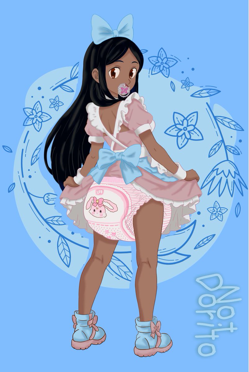 This is a birthday commission I was given for a friend. Isn't she a lovely little girl? #abdl #abdlart
