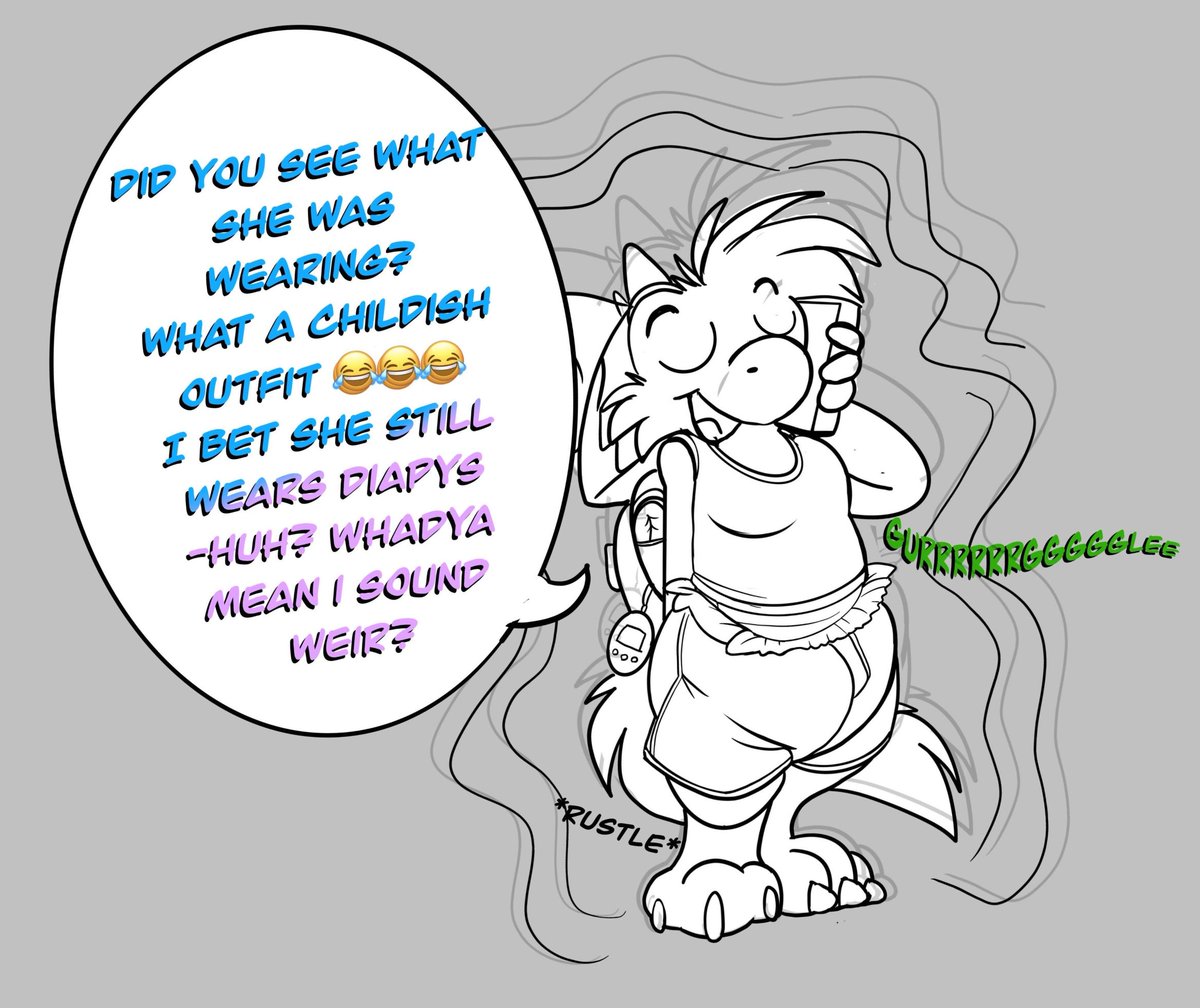 ybmil's tweet photo. phone gossip is backfiring (WIP) #babyfur #diaperfur https://t.co/tQm3LEAGiI