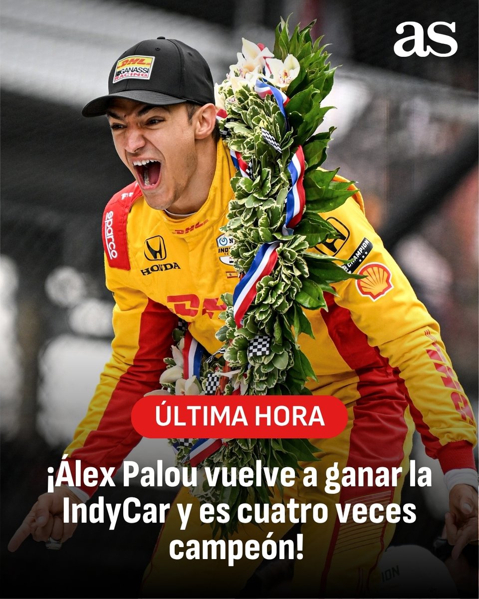 AS Motor (@as_motor) on Twitter photo 🏎️ ¡¡UN ABSOLUTO CAMPEÓN!! 🏁
🏆🏆 Álex Palou vuelve a coronarse en la IndyCar y logra su cuarto título, tercero consecutivo 🏆🏆
✍️ Lee la crónica de <a href="/AS_madelpozo/">Miguel Á. Del Pozo</a>: dozz.es/upb7n 🏎️ ¡¡UN ABSOLUTO CAMPEÓN!! 🏁
🏆🏆 Álex Palou vuelve a coronarse en la IndyCar y logra su cuarto título, tercero consecutivo 🏆🏆
✍️ Lee la crónica de <a href="/AS_madelpozo/">Miguel Á. Del Pozo</a>: dozz.es/upb7n
