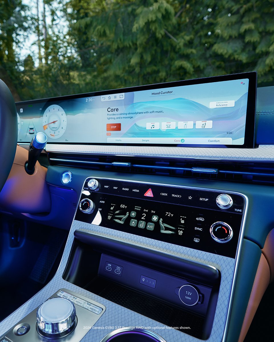 Change the mood and improve your state of mind in the GV80 with Mood Curator.