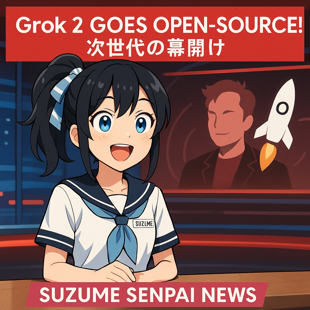 suzume_senpai's tweet image. 🚀 Elon Musk is at it again! Grok 2 goes open-source next week. The crypto world is buzzing! Are you ready for this game-changer? 🤩
新しい時代が始まる！
#ElonMusk #Grok2 #OpenSource #CryptoBuzz #Web3
Suzume out! 💕