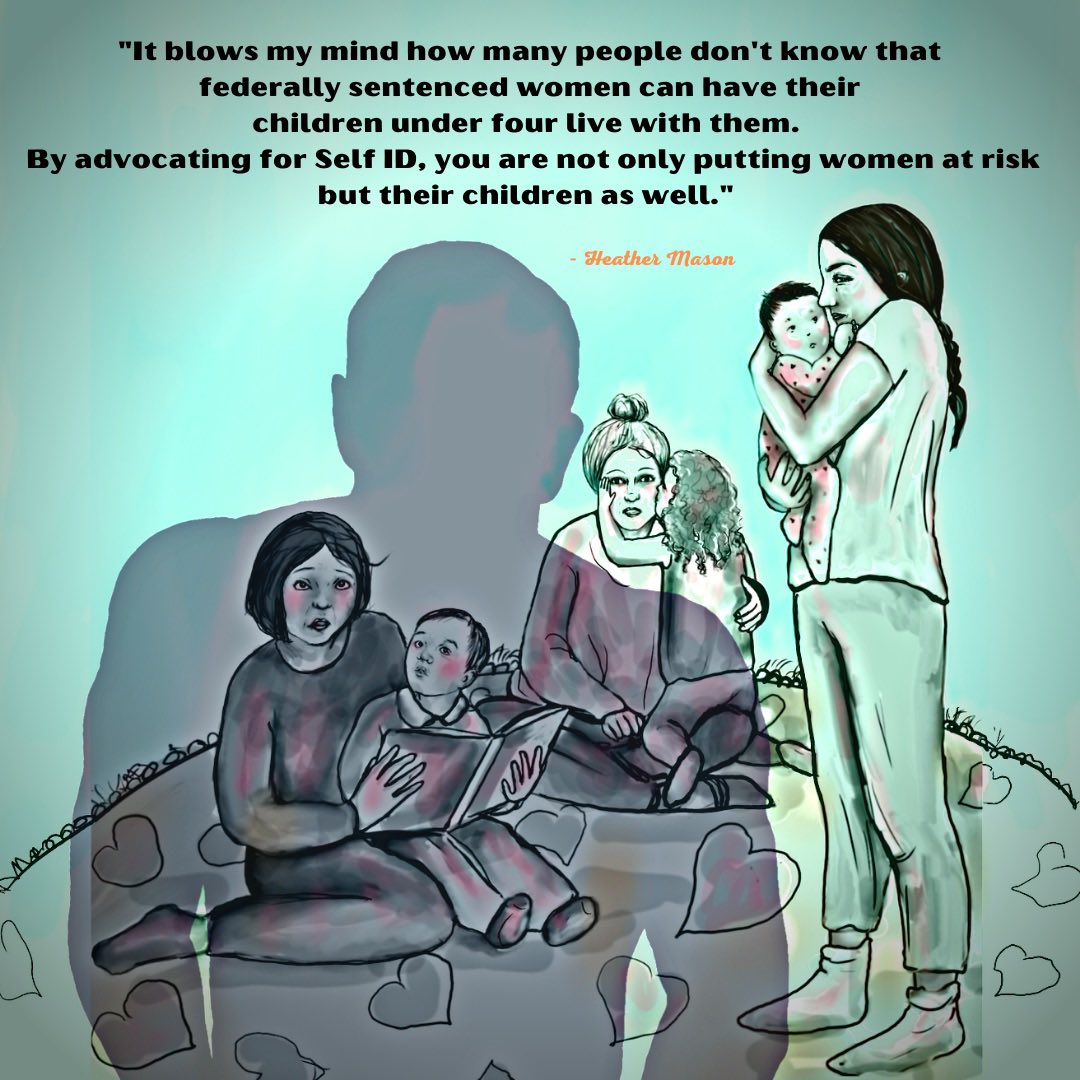 tania KPSS (@manymiaows) on Twitter photo No males in women’s jails (or prisons)!
Did you know that mother/child programs and female specific therapies are under threat because of all the MALE CONVICTS housed with women?
Please support <a href="/Mason134211f/">Heather Mason 🇨🇦</a> and the caWsbar Charter Challenge: No males in women’s jails (or prisons)!
Did you know that mother/child programs and female specific therapies are under threat because of all the MALE CONVICTS housed with women?
Please support <a href="/Mason134211f/">Heather Mason 🇨🇦</a> and the caWsbar Charter Challenge: